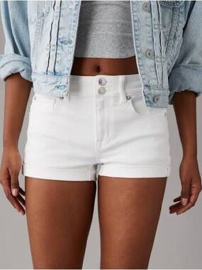 American Eagle AE Next Level High-Waisted Denim Short Short